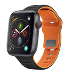 Wellenstruktur Silikon-Uhrenarmband mit umgekehrter Schnalle, für Apple Watch Series 4 44mm, für Apple Watch Series 4 40mm, für Apple Watch Series 3 38mm, für Apple Watch Series 3 42mm