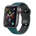 Wellenstruktur Silikon-Uhrenarmband mit umgekehrter Schnalle, für Apple Watch Series 4 44mm, für Apple Watch Series 4 40mm, für Apple Watch Series 3 38mm, für Apple Watch Series 3 42mm