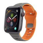 Wellenstruktur Silikon-Uhrenarmband mit umgekehrter Schnalle, für Apple Watch Series 4 44mm, für Apple Watch Series 4 40mm, für Apple Watch Series 3 38mm, für Apple Watch Series 3 42mm