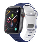 Wellenstruktur Silikon-Uhrenarmband mit umgekehrter Schnalle, für Apple Watch Series 4 44mm, für Apple Watch Series 4 40mm, für Apple Watch Series 3 38mm, für Apple Watch Series 3 42mm
