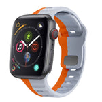 Wellenstruktur Silikon-Uhrenarmband mit umgekehrter Schnalle, für Apple Watch Series 4 44mm, für Apple Watch Series 4 40mm, für Apple Watch Series 3 38mm, für Apple Watch Series 3 42mm
