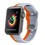 Wellenstruktur Silikon-Uhrenarmband mit umgekehrter Schnalle, für Apple Watch Series 4 44mm, für Apple Watch Series 4 40mm, für Apple Watch Series 3 38mm, für Apple Watch Series 3 42mm