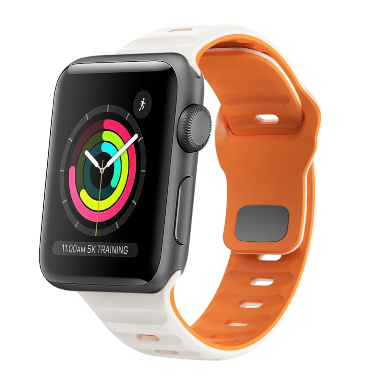 Wellenstruktur Silikon-Uhrenarmband mit umgekehrter Schnalle, für Apple Watch Series 2 42mm, für Apple Watch Series 2 38mm, für Apple Watch 42mm, für Apple Watch 38mm