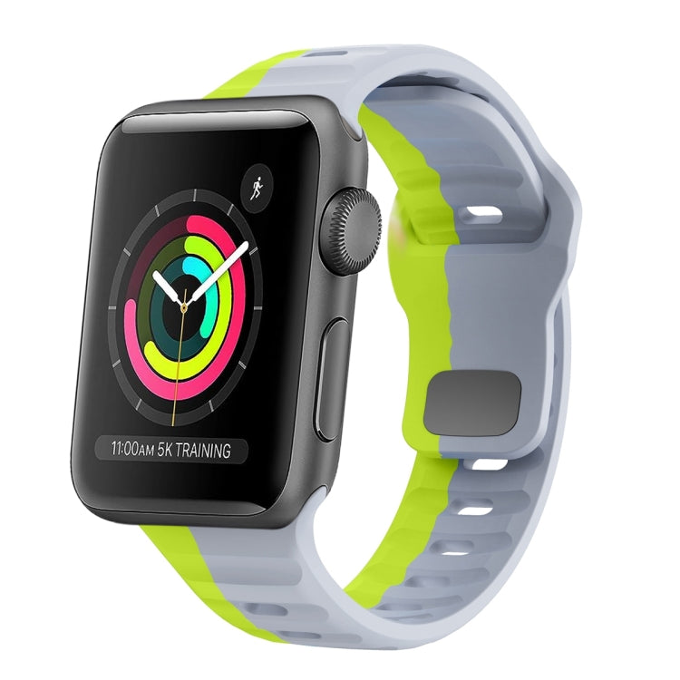 Wellenstruktur Silikon-Uhrenarmband mit umgekehrter Schnalle, für Apple Watch Series 2 42mm, für Apple Watch Series 2 38mm, für Apple Watch 42mm, für Apple Watch 38mm