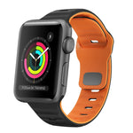 Wellenstruktur Silikon-Uhrenarmband mit umgekehrter Schnalle, für Apple Watch Series 2 42mm, für Apple Watch Series 2 38mm, für Apple Watch 42mm, für Apple Watch 38mm