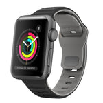 Wellenstruktur Silikon-Uhrenarmband mit umgekehrter Schnalle, für Apple Watch Series 2 42mm, für Apple Watch Series 2 38mm, für Apple Watch 42mm, für Apple Watch 38mm
