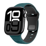 Wellenstruktur Silikon-Uhrenarmband mit umgekehrter Schnalle, für Apple Watch Series 10 46mm, für Apple Watch Series 10 42mm, für Apple Watch SE 2023 44mm, für Apple Watch SE 2023 40mm