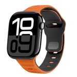 Wellenstruktur Silikon-Uhrenarmband mit umgekehrter Schnalle, für Apple Watch Series 10 46mm, für Apple Watch Series 10 42mm, für Apple Watch SE 2023 44mm, für Apple Watch SE 2023 40mm