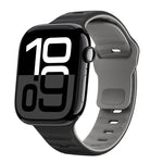 Wellenstruktur Silikon-Uhrenarmband mit umgekehrter Schnalle, für Apple Watch Series 10 46mm, für Apple Watch Series 10 42mm, für Apple Watch SE 2023 44mm, für Apple Watch SE 2023 40mm