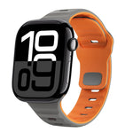 Wellenstruktur Silikon-Uhrenarmband mit umgekehrter Schnalle, für Apple Watch Series 10 46mm, für Apple Watch Series 10 42mm, für Apple Watch SE 2023 44mm, für Apple Watch SE 2023 40mm