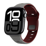 Wellenstruktur Silikon-Uhrenarmband mit umgekehrter Schnalle, für Apple Watch Series 10 46mm, für Apple Watch Series 10 42mm, für Apple Watch SE 2023 44mm, für Apple Watch SE 2023 40mm