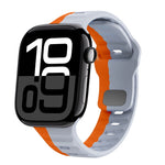 Wellenstruktur Silikon-Uhrenarmband mit umgekehrter Schnalle, für Apple Watch Series 10 46mm, für Apple Watch Series 10 42mm, für Apple Watch SE 2023 44mm, für Apple Watch SE 2023 40mm