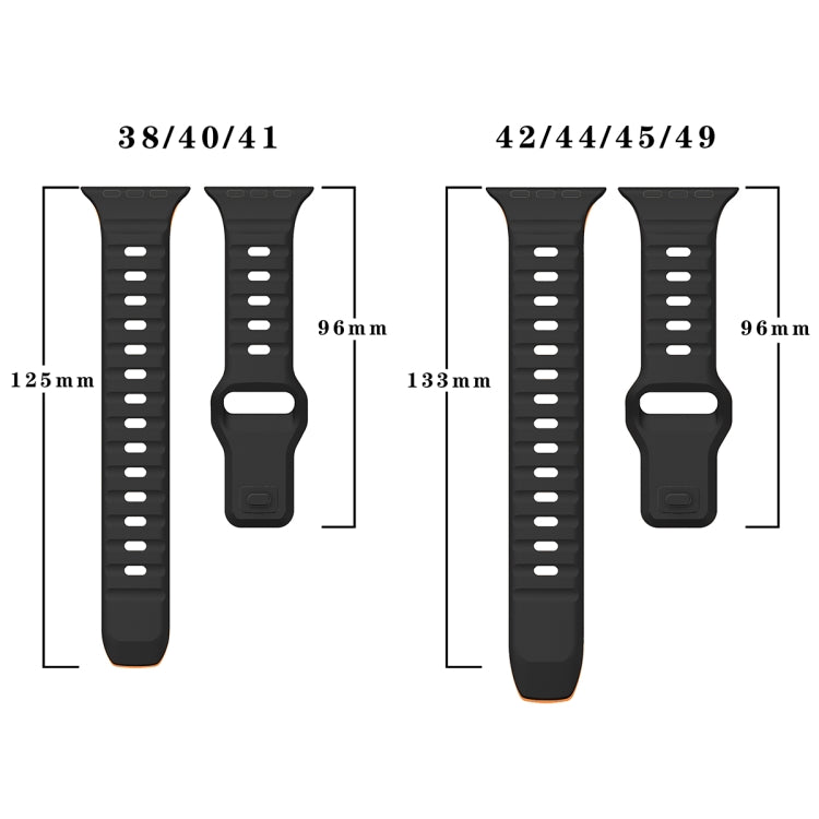 Wellenstruktur Silikon-Uhrenarmband mit umgekehrter Schnalle, für Apple Watch Series 10 46mm, für Apple Watch Series 10 42mm, für Apple Watch SE 2023 44mm, für Apple Watch SE 2023 40mm