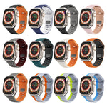 Wellenstruktur Silikon-Uhrenarmband mit umgekehrter Schnalle, für Apple Watch Series 10 46mm, für Apple Watch Series 10 42mm, für Apple Watch SE 2023 44mm, für Apple Watch SE 2023 40mm