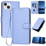 YX0070 Carbon Fiber Buckle Leather Phone Case with Lanyard, For iPhone 16 Pro, For iPhone 16 Plus, For iPhone 16, For iPhone 15 Pro Max, For iPhone 15 Pro, For iPhone 15 Plus