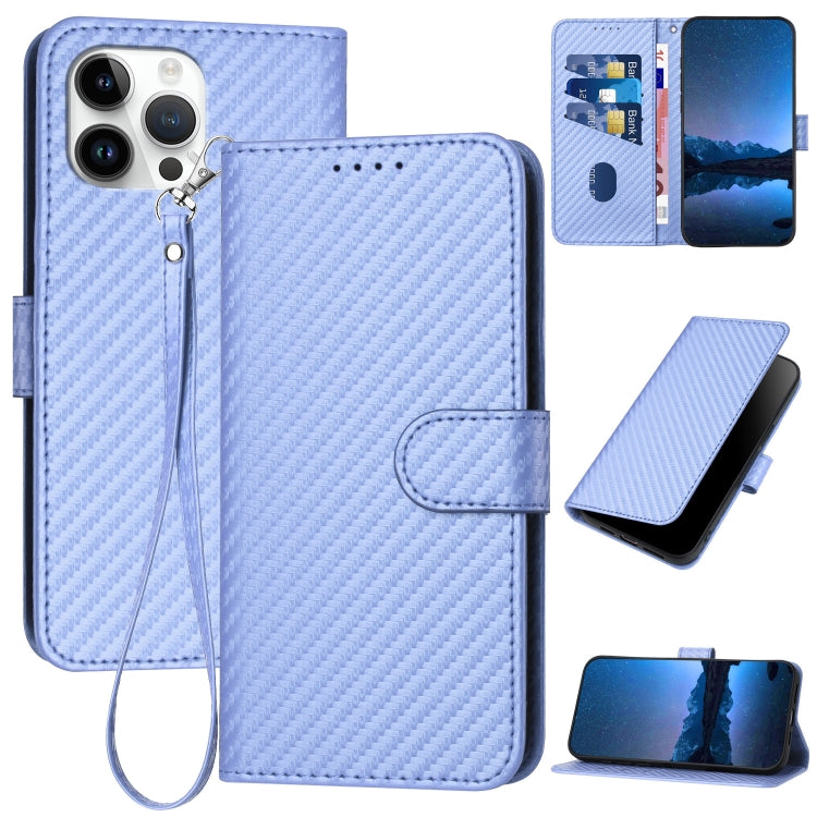 YX0070 Carbon-Faser-Schnalle Leder-Handyhülle mit Trageschlaufe, Für iPhone 13 Pro Max, Für iPhone 13 Pro, Für iPhone 13, Für iPhone 13 mini, Für iPhone 12 / 12 Pro, Für iPhone 12 Pro Max