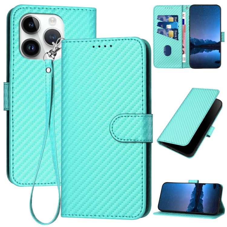 YX0070 Carbon-Faser-Schnalle Leder-Handyhülle mit Trageschlaufe, Für iPhone 13 Pro Max, Für iPhone 13 Pro, Für iPhone 13, Für iPhone 13 mini, Für iPhone 12 / 12 Pro, Für iPhone 12 Pro Max