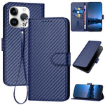 YX0070 Carbon-Faser-Schnalle Leder-Handyhülle mit Trageschlaufe, Für iPhone 13 Pro Max, Für iPhone 13 Pro, Für iPhone 13, Für iPhone 13 mini, Für iPhone 12 / 12 Pro, Für iPhone 12 Pro Max