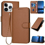 YX0070 Carbon-Faser-Schnalle Leder-Handyhülle mit Trageschlaufe, Für iPhone 13 Pro Max, Für iPhone 13 Pro, Für iPhone 13, Für iPhone 13 mini, Für iPhone 12 / 12 Pro, Für iPhone 12 Pro Max