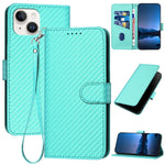YX0070 Carbon-Faser-Schnalle Leder-Handyhülle mit Trageschlaufe, Für iPhone 13 Pro Max, Für iPhone 13 Pro, Für iPhone 13, Für iPhone 13 mini, Für iPhone 12 / 12 Pro, Für iPhone 12 Pro Max