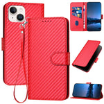 YX0070 Carbon-Faser-Schnalle Leder-Handyhülle mit Trageschlaufe, Für iPhone 13 Pro Max, Für iPhone 13 Pro, Für iPhone 13, Für iPhone 13 mini, Für iPhone 12 / 12 Pro, Für iPhone 12 Pro Max