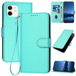 YX0070 Carbon-Faser-Schnalle Leder-Handyhülle mit Trageschlaufe, Für iPhone 13 Pro Max, Für iPhone 13 Pro, Für iPhone 13, Für iPhone 13 mini, Für iPhone 12 / 12 Pro, Für iPhone 12 Pro Max
