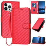 YX0070 Carbon-Faser-Schnalle Leder-Handyhülle mit Trageschlaufe, Für iPhone 13 Pro Max, Für iPhone 13 Pro, Für iPhone 13, Für iPhone 13 mini, Für iPhone 12 / 12 Pro, Für iPhone 12 Pro Max