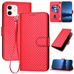 YX0070 Karbonfaser-Schnalle Leder-Handyhülle mit Trageschlaufe, Für iPhone 12 mini, Für iPhone 11 Pro Max, Für iPhone 11, Für iPhone 11 Pro, Für iPhone X / XS, Für iPhone XR