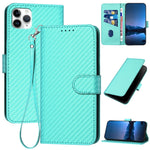 YX0070 Karbonfaser-Schnalle Leder-Handyhülle mit Trageschlaufe, Für iPhone 12 mini, Für iPhone 11 Pro Max, Für iPhone 11, Für iPhone 11 Pro, Für iPhone X / XS, Für iPhone XR