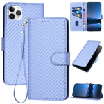 YX0070 Karbonfaser-Schnalle Leder-Handyhülle mit Trageschlaufe, Für iPhone 12 mini, Für iPhone 11 Pro Max, Für iPhone 11, Für iPhone 11 Pro, Für iPhone X / XS, Für iPhone XR