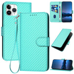 YX0070 Karbonfaser-Schnalle Leder-Handyhülle mit Trageschlaufe, Für iPhone 12 mini, Für iPhone 11 Pro Max, Für iPhone 11, Für iPhone 11 Pro, Für iPhone X / XS, Für iPhone XR