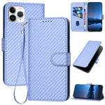 YX0070 Karbonfaser-Schnalle Leder-Handyhülle mit Trageschlaufe, Für iPhone 12 mini, Für iPhone 11 Pro Max, Für iPhone 11, Für iPhone 11 Pro, Für iPhone X / XS, Für iPhone XR
