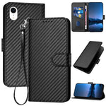 YX0070 Karbonfaser-Schnalle Leder-Handyhülle mit Trageschlaufe, Für iPhone 12 mini, Für iPhone 11 Pro Max, Für iPhone 11, Für iPhone 11 Pro, Für iPhone X / XS, Für iPhone XR