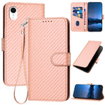 YX0070 Karbonfaser-Schnalle Leder-Handyhülle mit Trageschlaufe, Für iPhone 12 mini, Für iPhone 11 Pro Max, Für iPhone 11, Für iPhone 11 Pro, Für iPhone X / XS, Für iPhone XR