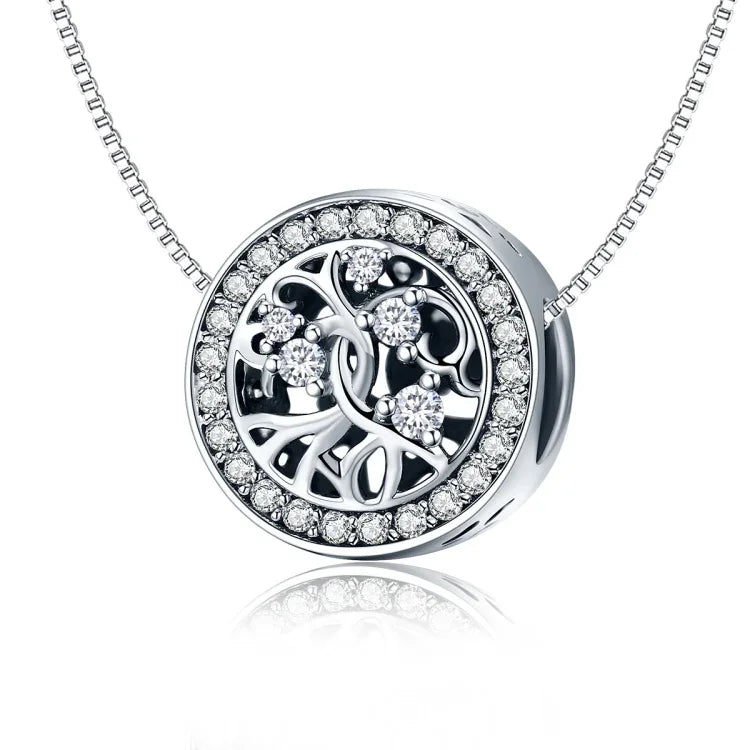 Lebensbaum-Armband aus 925er Sterlingsilber, verziert mit losen Perlen