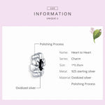 S925 Sterling Silber Herzförmige Perlen DIY Armband Halskette Zubehör