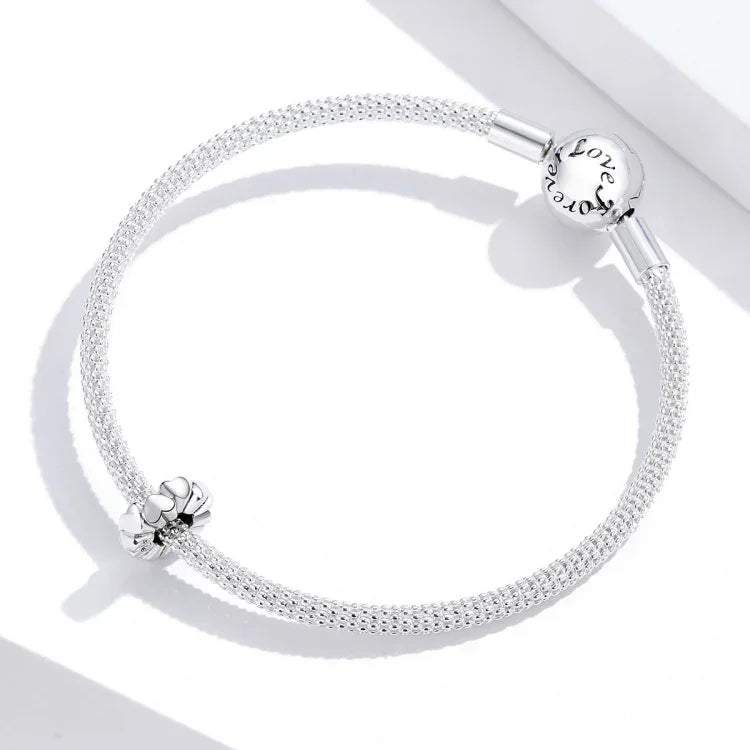 S925 Sterling Silber Herzförmige Perlen DIY Armband Halskette Zubehör