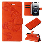 3D Butterfly Embossed Pattern Flip Leather Phone Case, For iPhone 17e / 16e, For iPhone 16 Pro Max, For iPhone 16 Pro, For iPhone 16 Plus, For iPhone 16