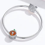 S925 Sterling Silber Frucht Rote Pomelo Perlen DIY Armband Halskette Zubehör