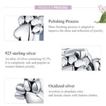 Herzförmiges Perlenarmband, Accessoires aus Sterlingsilber S925, einzelne Perlen, Liebesfußabdrücke, lose Perlen