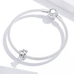 Herzförmiges Perlenarmband, Accessoires aus Sterlingsilber S925, einzelne Perlen, Liebesfußabdrücke, lose Perlen
