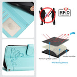 Katze Ratte geprägtes Muster RFID Leder Handyhülle mit Trageschlaufe, Für iPhone XR, Für iPhone XS Max, Für iPhone 8 Plus / 7 Plus
