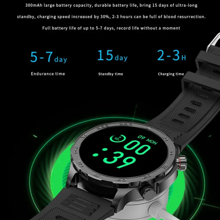 DK67 1,53 Zoll IP67 BT 5.0 Fitness- und Sport-Smartwatch, unterstützt Bluetooth-Anrufe, Schlafüberwachung, Blutsauerstoffmessung, Herzfrequenzmessung und Blutdruckmessung