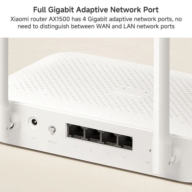 Xiaomi AX1500 4-Kanal unabhängiger Signalverstärker WiFi 6 Dual-Band Router, US Stecker, AX1500