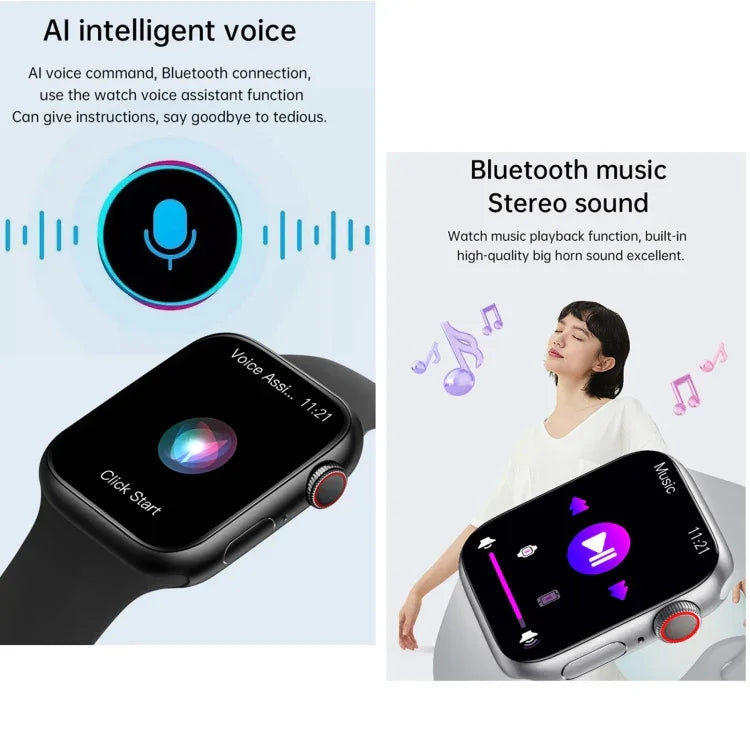 WS11 MAX 2,2-Zoll-Fitness- und Sport-Smartwatch mit Unterstützung für Bluetooth-Anrufe, Schlafüberwachung, Blutsauerstoffmessung, Herzfrequenzmessung und Blutdruckmessung