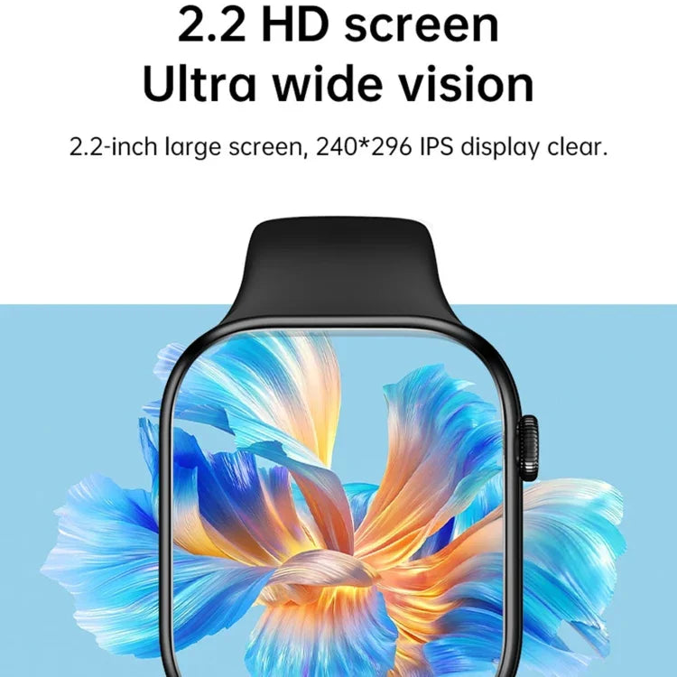 WS11 MAX 2,2-Zoll-Fitness- und Sport-Smartwatch mit Unterstützung für Bluetooth-Anrufe, Schlafüberwachung, Blutsauerstoffmessung, Herzfrequenzmessung und Blutdruckmessung