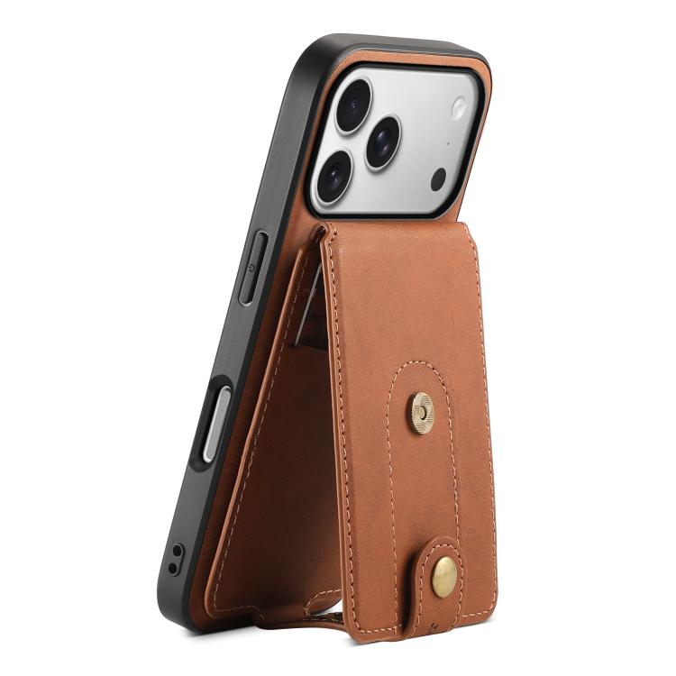 Denior D14 NK Retro Muster MagSafe Magnetischer Kartenhalter Leder Handyhülle, Für iPhone 17 Pro Max, Für iPhone 17 Pro, Für iPhone 17, Für iPhone Air, Für iPhone 16 Pro Max, Für iPhone 16 Pro, Für iPhone 16 Plus, Für iPhone 16, Für iPhone 15 Pro Max