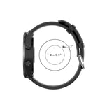 22-mm-Lederarmband mit runder Dornschließe, passend für Ticwatch Pro 2020, Huawei Watch GT2E und Samsung Galaxy Watch 3 (45 mm).
