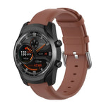 22-mm-Lederarmband mit runder Dornschließe, passend für Ticwatch Pro 2020, Huawei Watch GT2E und Samsung Galaxy Watch 3 (45 mm).