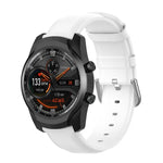 22-mm-Lederarmband mit runder Dornschließe, passend für Ticwatch Pro 2020, Huawei Watch GT2E und Samsung Galaxy Watch 3 (45 mm).